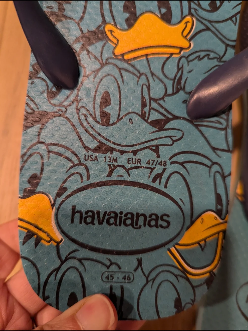 Havaianas Donald Duck Blue Graphic Flip Flops